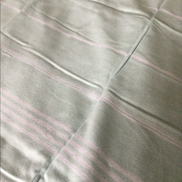 NWT beach blanket aqua, white, fringe - Picture 6 of 8